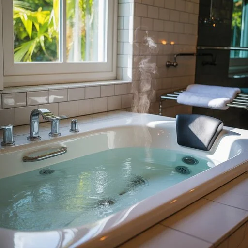 Walk-In Bathtubs Knoxville installation with modern safety features and built-in seating.