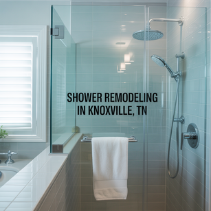 Modern shower remodeling Knoxville TN with custom walk-in design and updated fixtures.