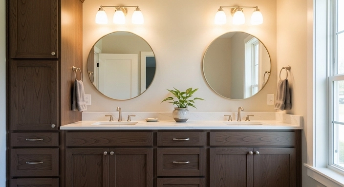 Modern Custom Bathroom Vanities & Knoxville Bathroom Remodel installation with premium finishes.